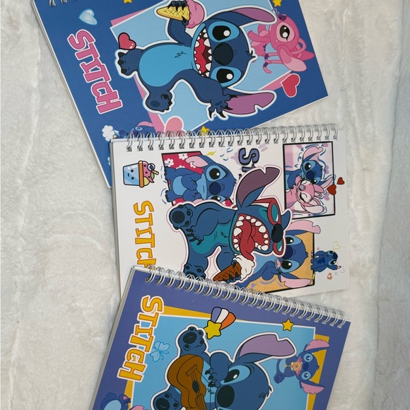 Disney 20 oz Stitch Stanley Tumbler, 3 Stitch notebooks & Stitch charm. NIB - Picture 3 of 6